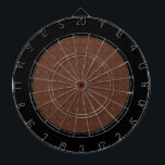 Diana Borde negro de textura de cuero marrón<br><div class="desc">Un diseño minimalista con una textura marrón de cuero falso con un borde de círculo negro.</div>