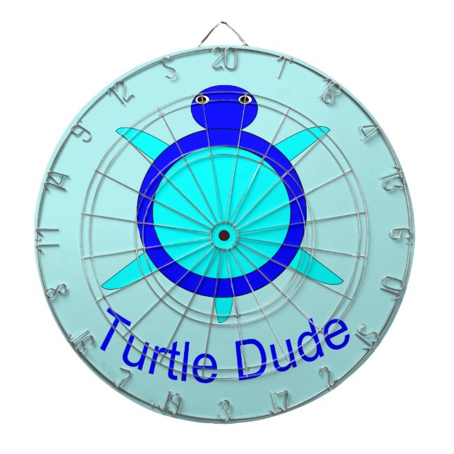 Diana Bright Blue Turtle Dude Dart Board (Frente)