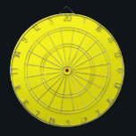 Diana Bright Neon Yellow Dart Board<br><div class="desc">Placa Dart con fondo amarillo neón brillante lista para tu texto o imágenes.</div>