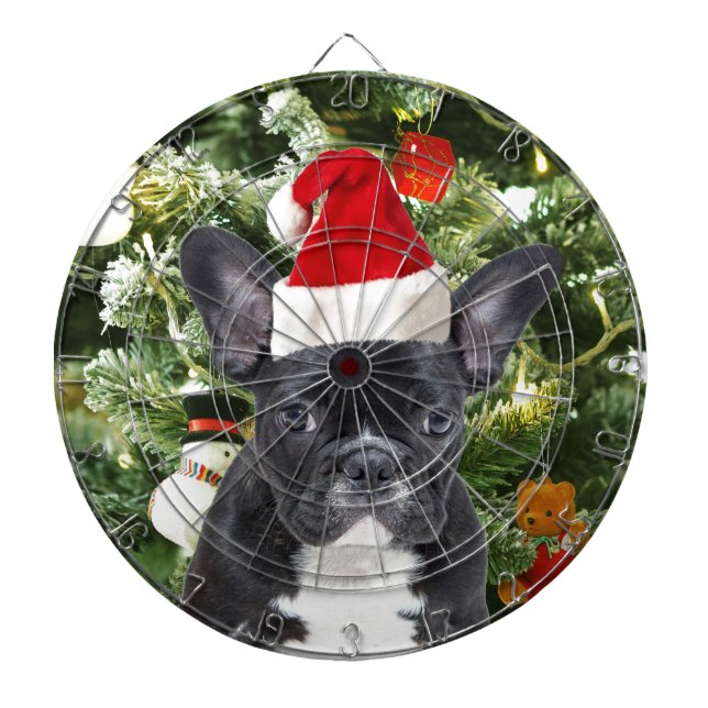 Diana Bulldog francés Ornamenta árbol de Navidad Snowman (Frente)