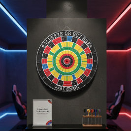 Diana Bullseye or Buy Beer Funny Dartboard Wall Game