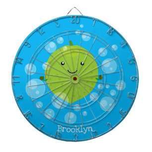 Diana Burbujas de cal verde suave ilustracion personaliz