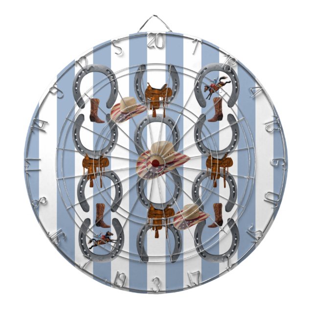 Diana Caballo de caballo de tira azul y blanca (Frente)