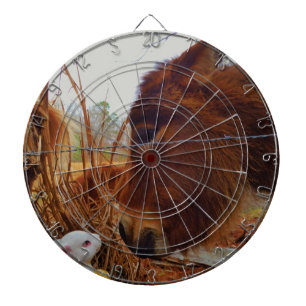 Diana Caballo marrón en miniatura y conejo de Pascua