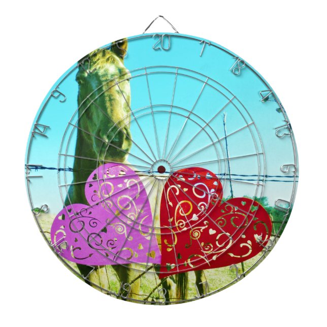 Diana Caballo rubio y corazón rosado y rojo (Frente)