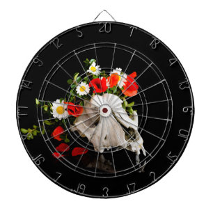 Diana Calavera animal con una corona de flores silvestre