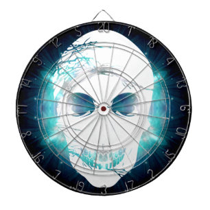 Diana Calavera de Halloween con luz azul mágica