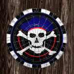 Diana Capitán Jack Dartboard y bandera de los piratas, c<br><div class="desc">Capitán Jack,  la bandera de los piratas con el cráneo y los huesos cruzados y usando el capitán gorra. Sube a bordo.</div>