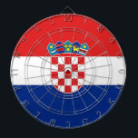 Diana Cartel con bandera de Croacia<br><div class="desc">¡Transforme su sala de juegos en una celebración del patrimonio croata con nuestro tablero con la bandera de Croacia! Diseñado con meticulosa atención a los detalles, este tablero muestra orgullosamente las vibrantes franjas roja, blanca y azul de la bandera croata, junto con el icónico escudo de armas, que simboliza la...</div>