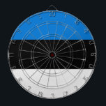 Diana Cartel con bandera de Estonia<br><div class="desc">Añada un toque divertido y patriótico a su sala de juegos con este animado tablero con la bandera de Estonia. Este tablero de dartboard de diseño único combina la recreación con el orgullo nacional, mostrando el azul, el negro y el blanco audaces de la bandera estonia de una manera que...</div>
