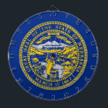 Diana Cartel con bandera de Nebraska, Estados Unidos<br><div class="desc">¡Traiga un toque de orgullo de Nebraska a su sala de juegos con nuestro exclusivo tablero con la bandera de Nebraska! Este tablero de dartboard es más que solamente un accesorio al juego; es una celebración del legado y orgullo cultural de Nebraska. Cada tablero cuenta con una vibrante impresión de...</div>