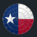 Diana Cartel con bandera de Texas, EE. UU.<br><div class="desc">Eleva tu sala de juegos con nuestro sorprendente tablero de dardos con la bandera de Texas! Esta pizarra, elaborada con meticulosa atención a los detalles, celebra la rica historia y el orgullo cultural del estado de la estrella solitaria. El diseño exhibe con orgullo la icónica estrella solitaria con una franja...</div>