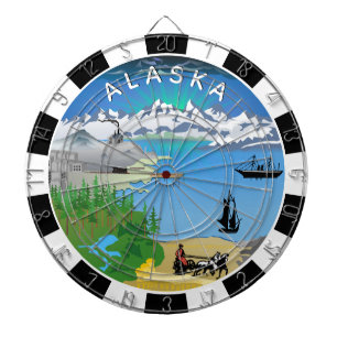 Diana Cartel de Alaska, Bandera, dardos de Alaska / jueg