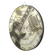 Cartel de guitarra y micrófono