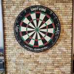 Diana Cartón azul personalizado de nombre familiar<br><div class="desc">Un tablero de dartboard es un popular juego recreativo y competitivo que ofrece horas de diversión para jugadores de todas las edades y niveles de habilidades. Los tableros, normalmente hechos con fibras sisales, corcho o componentes electrónicos, están diseñados para resistir el impacto de los dardos y ofrecer zonas de puntuación...</div>