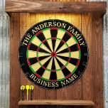 Diana Cartón azul personalizado de nombre familiar<br><div class="desc">Un tablero de dartboard es un popular juego recreativo y competitivo que ofrece horas de diversión para jugadores de todas las edades y niveles de habilidades. Los tableros, normalmente hechos con fibras sisales, corcho o componentes electrónicos, están diseñados para resistir el impacto de los dardos y ofrecer zonas de puntuación...</div>