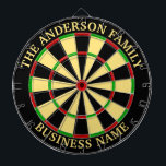 Diana Cartón azul personalizado de nombre familiar<br><div class="desc">Un tablero de dartboard es un popular juego recreativo y competitivo que ofrece horas de diversión para jugadores de todas las edades y niveles de habilidades. Los tableros, normalmente hechos con fibras sisales, corcho o componentes electrónicos, están diseñados para resistir el impacto de los dardos y ofrecer zonas de puntuación...</div>