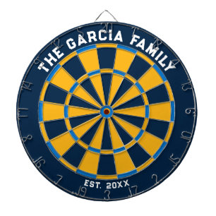 Diana Cartón de la familia azul y amarillo con dardos