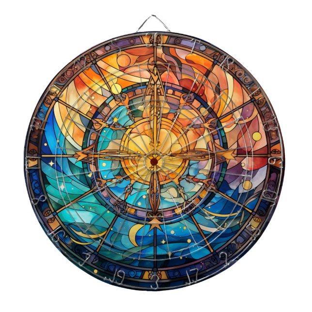 Diana Cartón de vidrio manchado celestial (Frente)