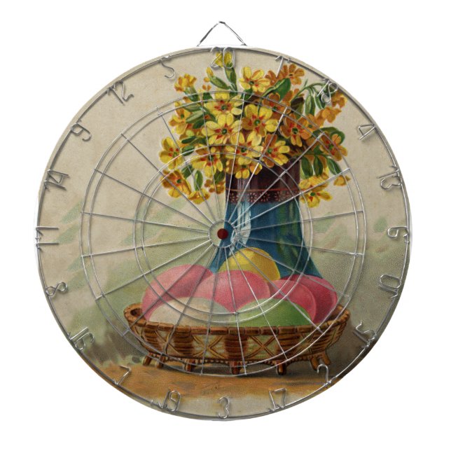 Diana Cesta de Pascua Huevos Flores Antigua (Frente)