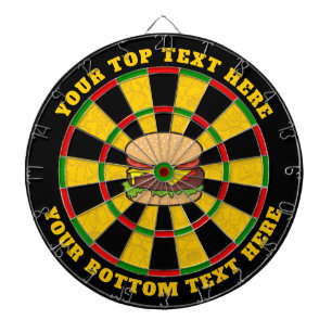 Diana Cheeseburger Dartboard con texto Personalizado