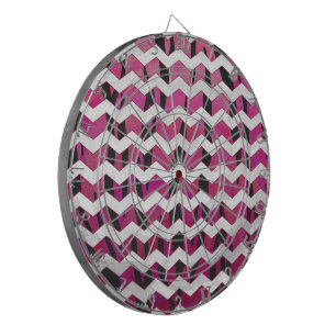 Diana Chevron Tiger Hot Pink and Black Print