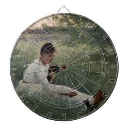 Diana Chica con gatos en un paisaje veraniego (gatitos)