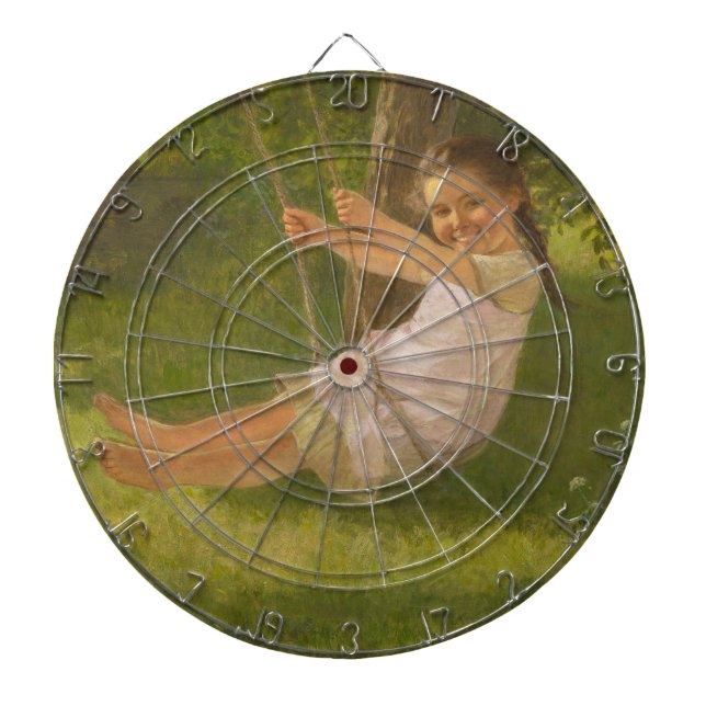 Diana Chica sonriente en un Swing (infancia vintage) (Frente)