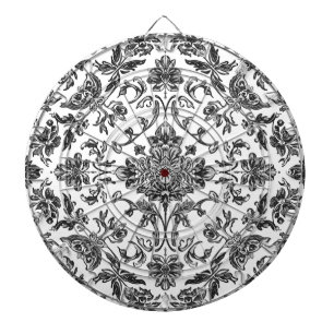 Diana Chinoiserie Floral Negro y Blanco Acuarela