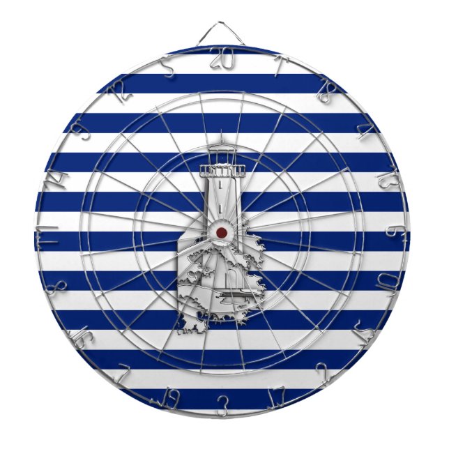 Diana Chrome Like Lighthouse on Nautical Stripes (Frente)