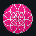 Diana Círculos de espiral blanca en rosa<br><div class="desc">Elegante Círculos de espiral blanca sobre un fondo rosa brillante. Los clientes pueden cambiar el color de fondo rosa! por celeste@khoncepts.com</div>