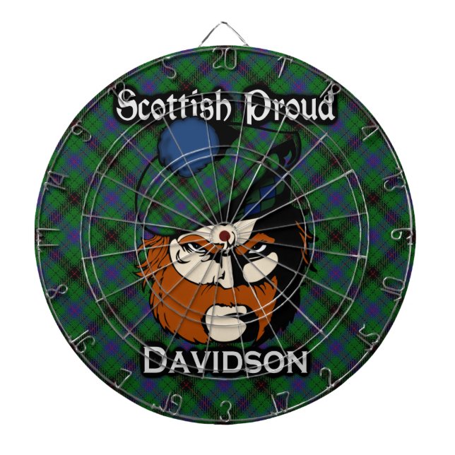Diana Clan Davidson Tartan Dartboard (Frente)