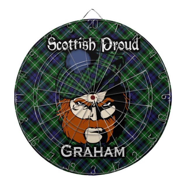 Diana Clan escocés Graham Tartan Dartboard (Frente)