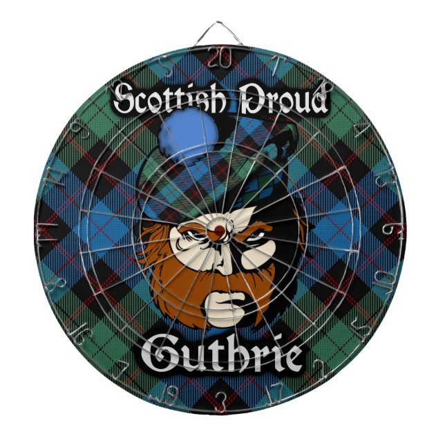 Diana Clan escocés Guthrie Tartan Dartboard (Frente)