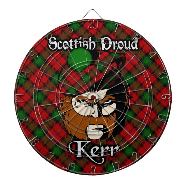 Diana Clan escocés Kerr Tartan Dartboard (Frente)