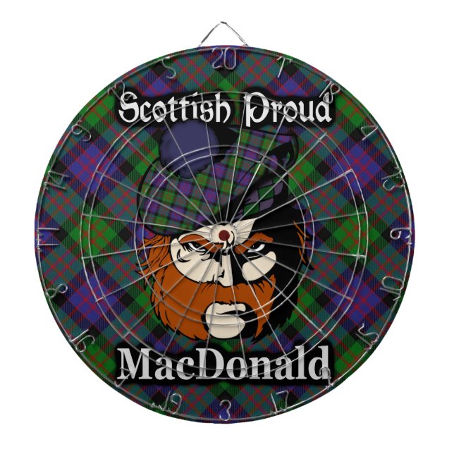 Diana Clan escocés MacDonald Tartan Dartboard (Frente)