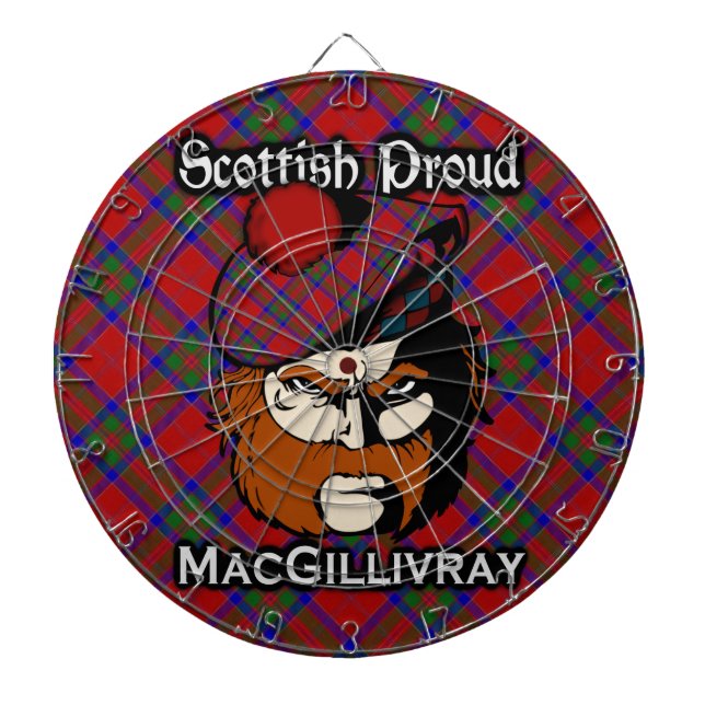 Diana Clan escocés MacGillivray Tartan Dartboard (Frente)