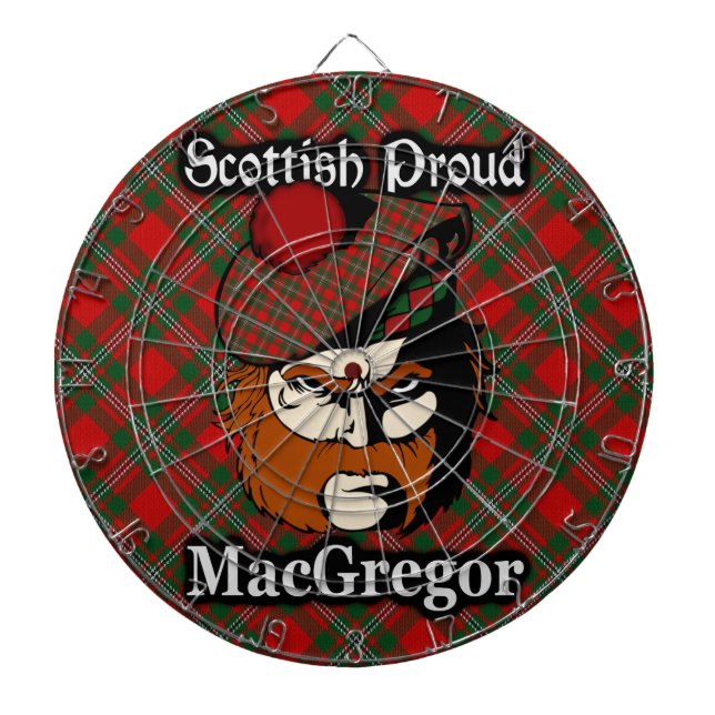 Diana Clan escocés MacGregor Tartan Dartboard (Frente)