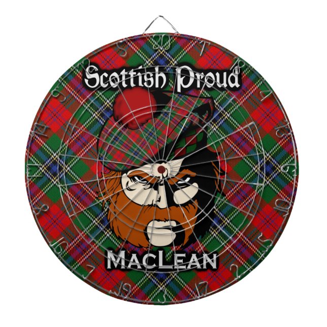 Diana Clan escocés MacLean Tartan Dartboard (Frente)
