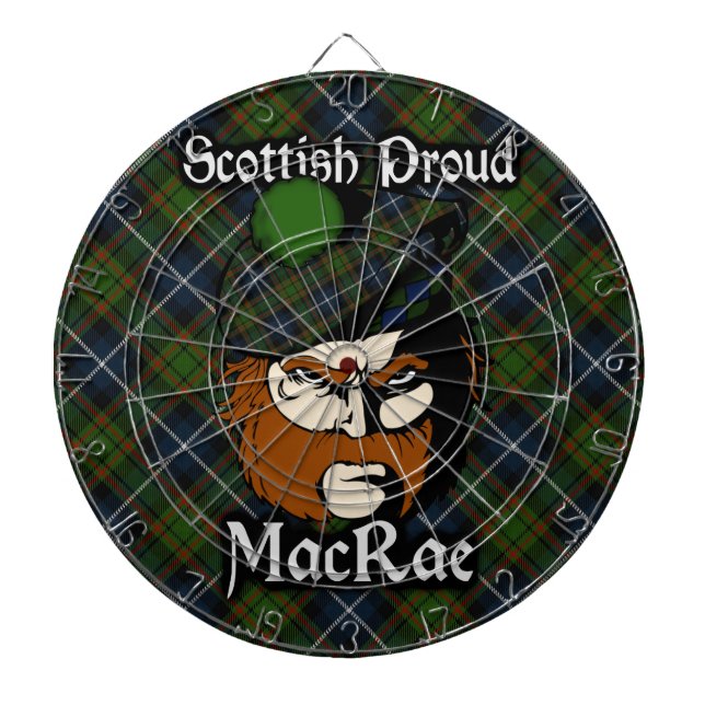 Diana Clan escocés MacRae Tartan Dartboard (Frente)