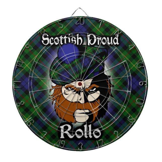 Diana Clan escocés Rollo Tartan Dartboard (Frente)