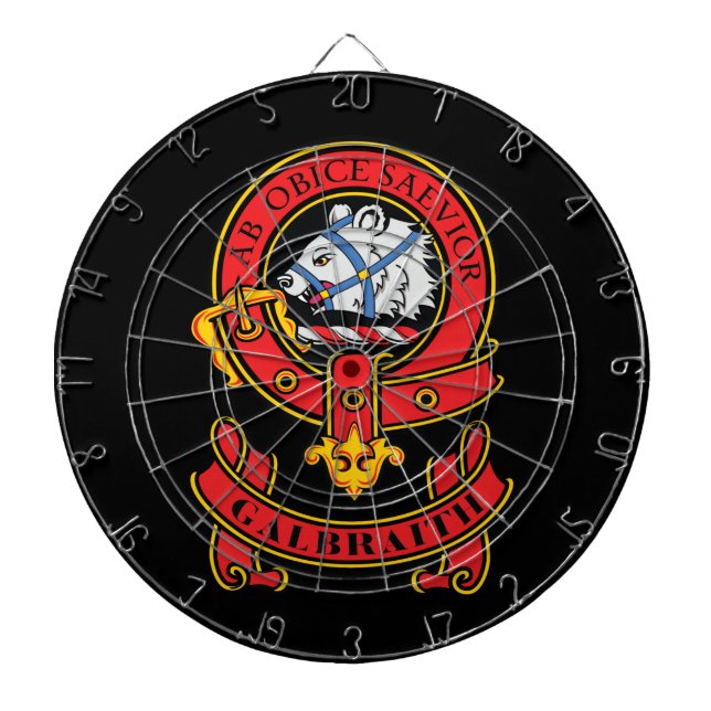 Diana Clan Galbraith Dart Board con Escudo (Frente)