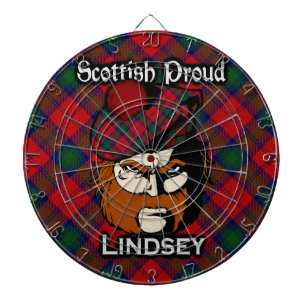 Diana Clan Lindsey Lindsey Lindsay Tartan Dartboard