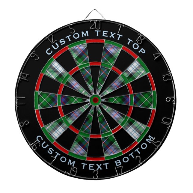 Diana Clan MacKenzie Vestir Tartan Dart Board (Frente)