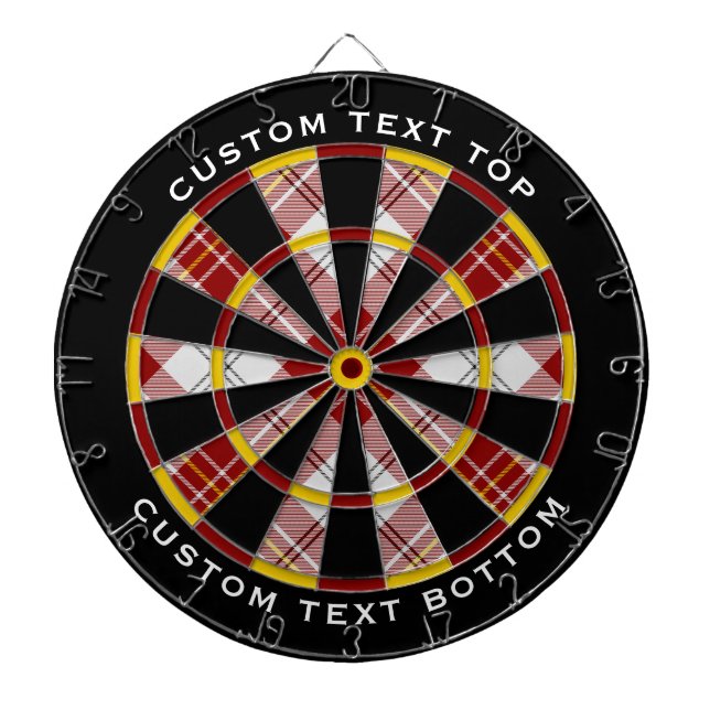 Diana Clan MacPherson Red Vress Tartan Dart Board (Frente)
