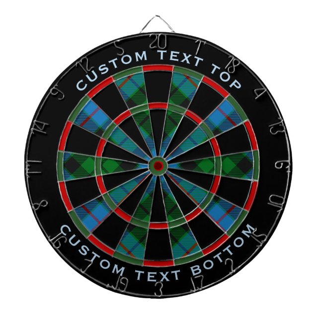 Diana Clan Morrison Hunting Tartan Dart Board (Frente)