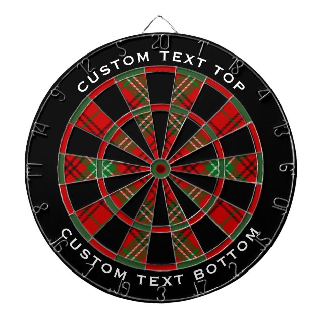 Diana Clan Morrison Red Tartan Dart Board (Frente)