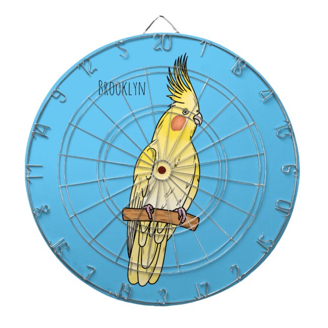 Diana Cockatiel bird cartoon illustration  (Frente)