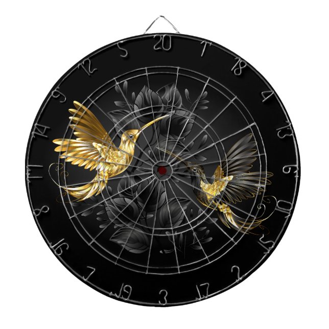 Diana Colibrí negro y dorado (Frente)