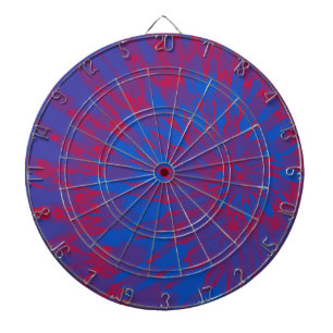 Diana Color azul brillante y rojo espiral tye
